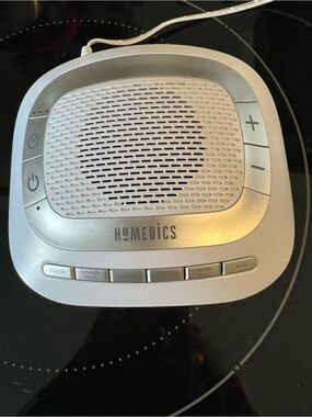 Homedics White and Silver Portable Sound Machine